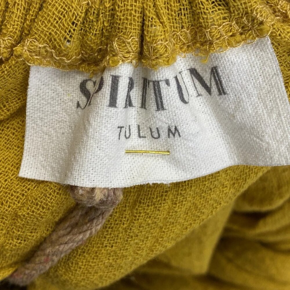 Spiritum Tulum Women’s Itzia Boho Cotton Gauze Maxi Dress – Mustard Yellow OS - Picture 3 of 8